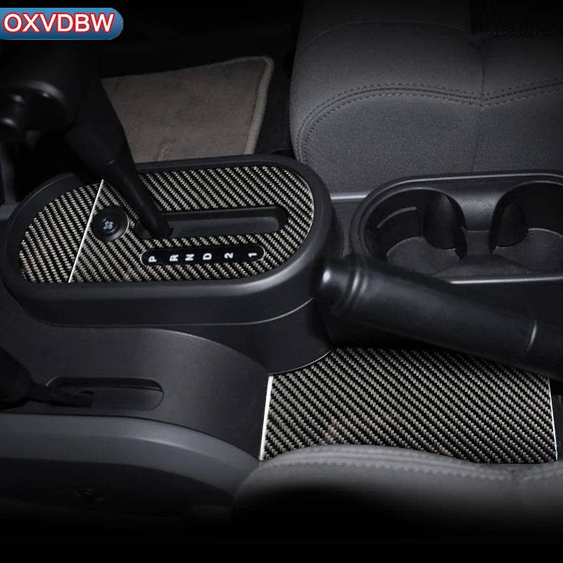 

Car Gear Shift Knob Panel Trim Cover Stickers for Jeep Wrangler JK 2007-2010 Interior Carbon Fiber LHD RHD Accessories styling
