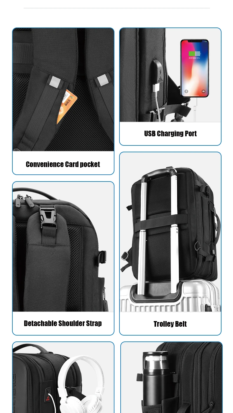 ARCTIC HUNTER B00382 2 in 1 Detachable17 inch Laptop Backpack