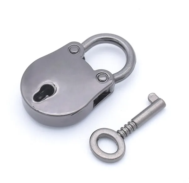 Piccolo Lucchetto In Rame Custodia Per Bagagli Lucchetto Scatola Lucchetto Mini Serrature Amanti Blocco Hardware Per La Casa - Foto 4