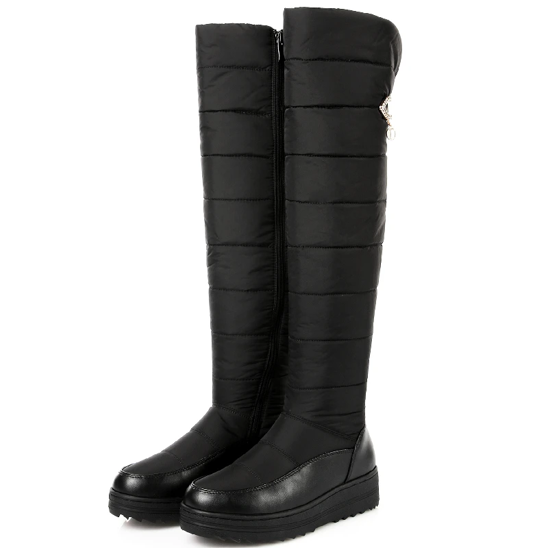 Down Warm Plush High Snow Boots Women Winter Shoes Platform Women's Over-the-Knee Boots Female Fashion Fur Waterproof Shoe women snow boots