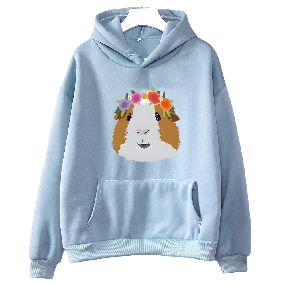 

Cute/kawaii Guinea Pig Graphic Hoodie Women/men Casual Sweatshirt High Quality Fleece Clothing Autumn O-neck Long Sleeve Tops