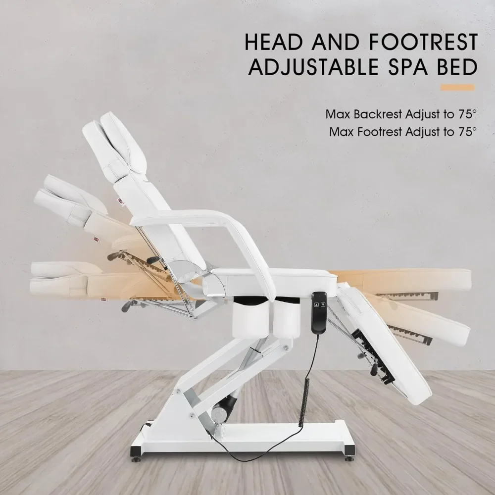 Description Picture 6 of itemHand Massage Table Electric Height Adjustable Massage Bed Facial Bed Lash Bed for Eyelash Extensions Salon Chair (White) MQAM