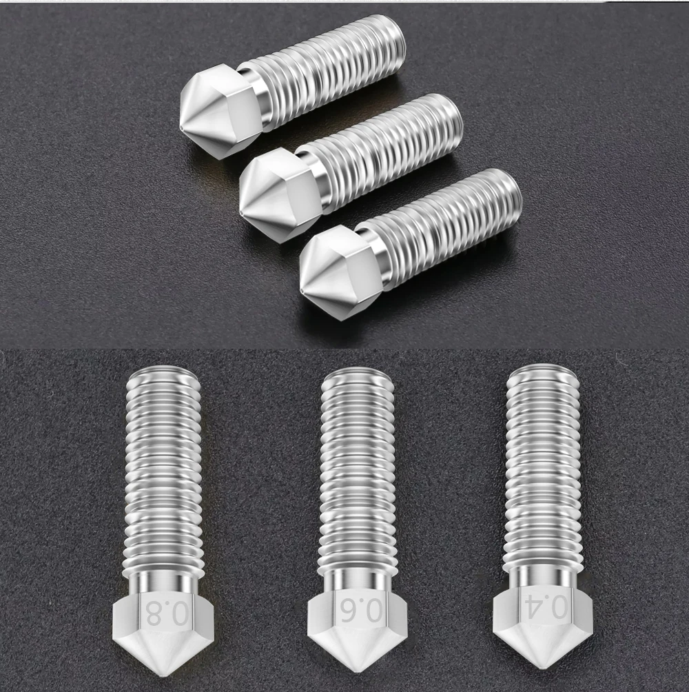kingroon vulcão chapeado bocal de cobre alongar bocal da extrusora para vulcão hotend filamento peças da impressora