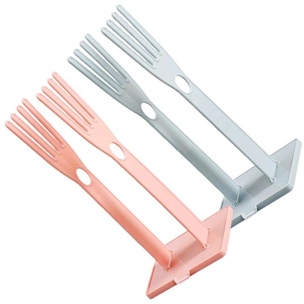 

2 Pcs Glove Holder Clothes Drying Rack Plastic Mitten Abs Storage Kitchen Racks