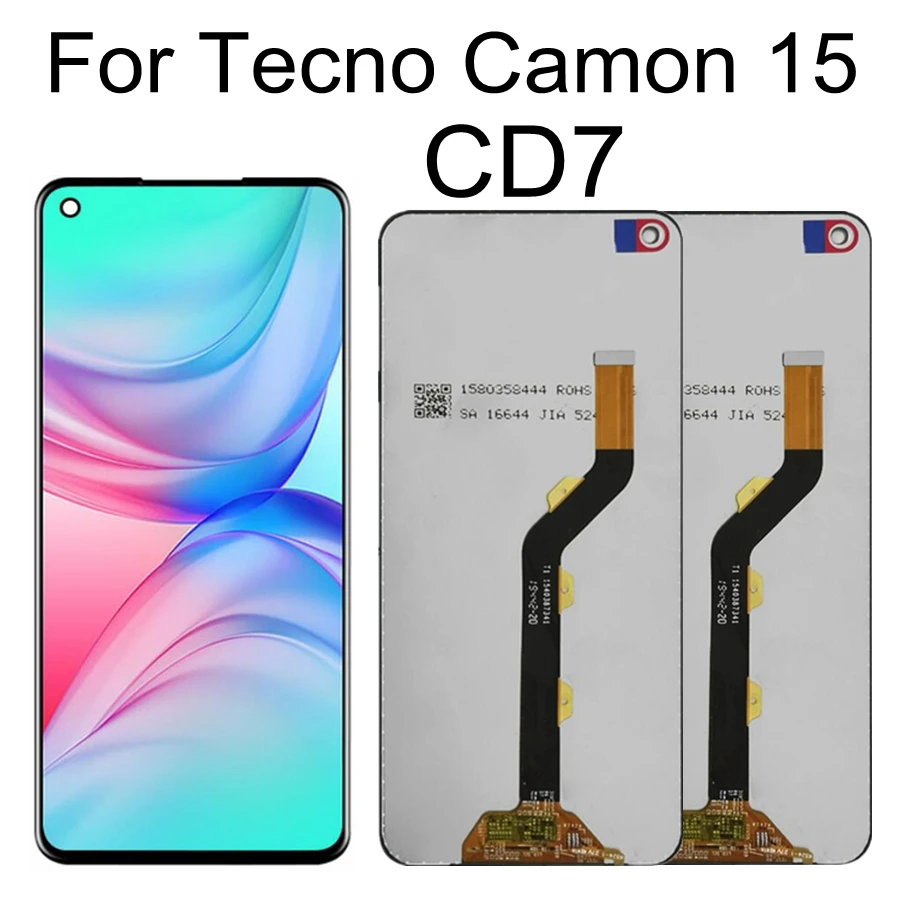 

6.6 LCD For Tecno Camon 15 CD7 LCD Display Touch Screen Digitizer Assembly Replacement