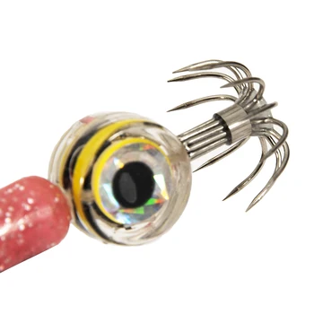 1-50Pcs LED Luminous Shrimp Squid Electronic Squid Hook Night Fishing Squid Jigs Lure Deep Drop Flash light Fishing Accessories 4