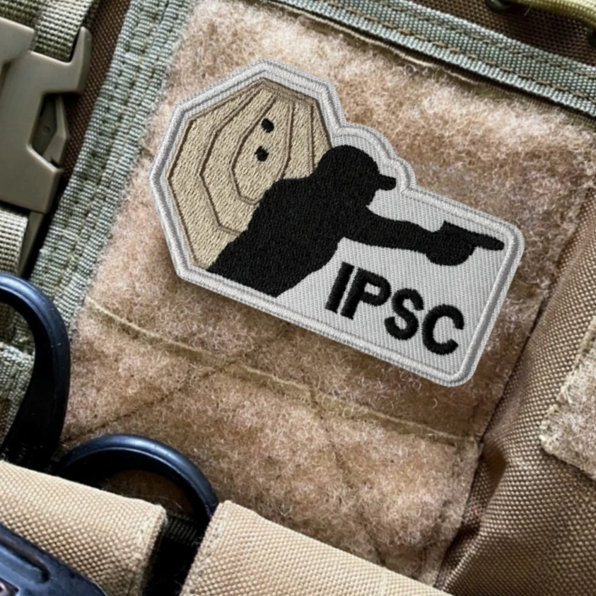 IPSC Army Patch Taktisches Moralabzeichen Schießen Gestickte Hakenschlaufen-Patches für Kleidung Militärausrüstung Aufkleber