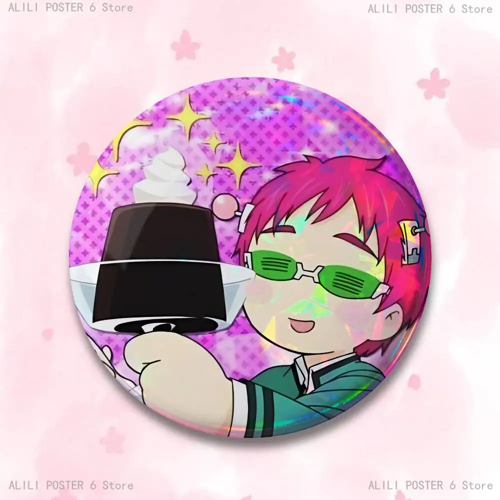 Saiki K Inspired Cosplay Pin Badge Collection - Round Brooch Souvenir