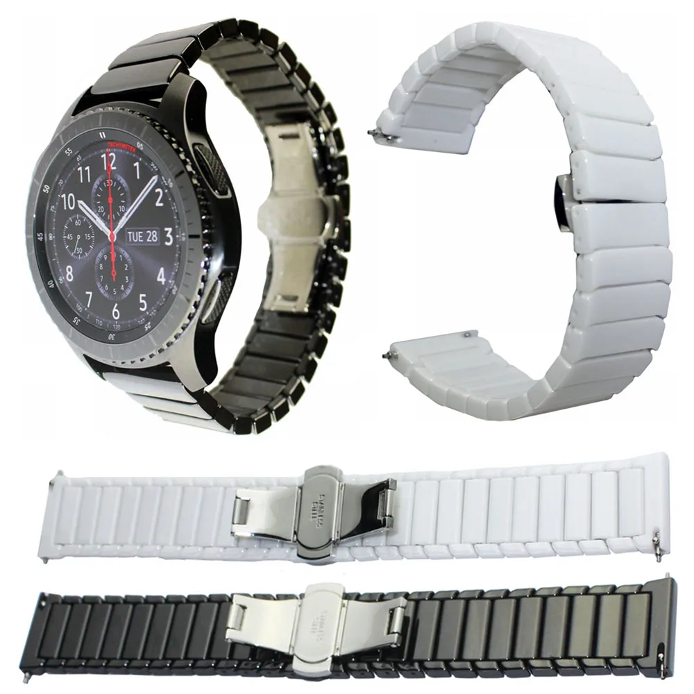 

22mm Ceramic Strap For Samsung Galaxy Watch 46mm/3/Gear S3/Huawei Watch GT-2-3-Pro 46mm Band Wristband For Amazfit GTR Bracelet