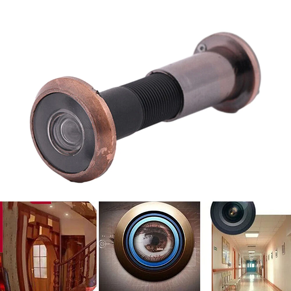 Door Peephole 200 Degree Wide Angle Door Viewer Security Peek Hole Glass Lens Home Improvement Hardware