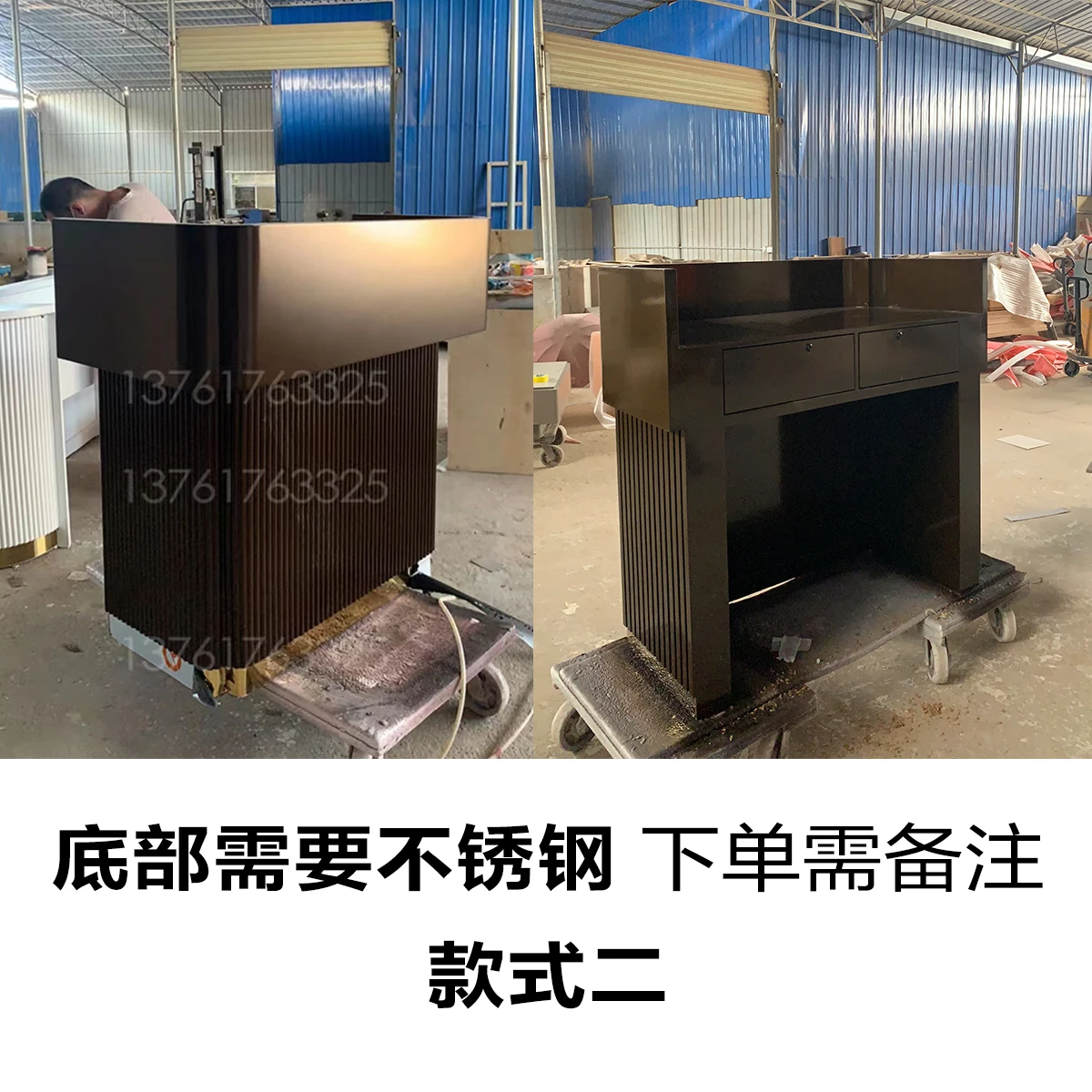 Description Picture 3 of itemLectern Reception Counter Desk Cashier Table Store Reception Desk Office Podium Church Theke Rezeption Beauty Salon Furniture