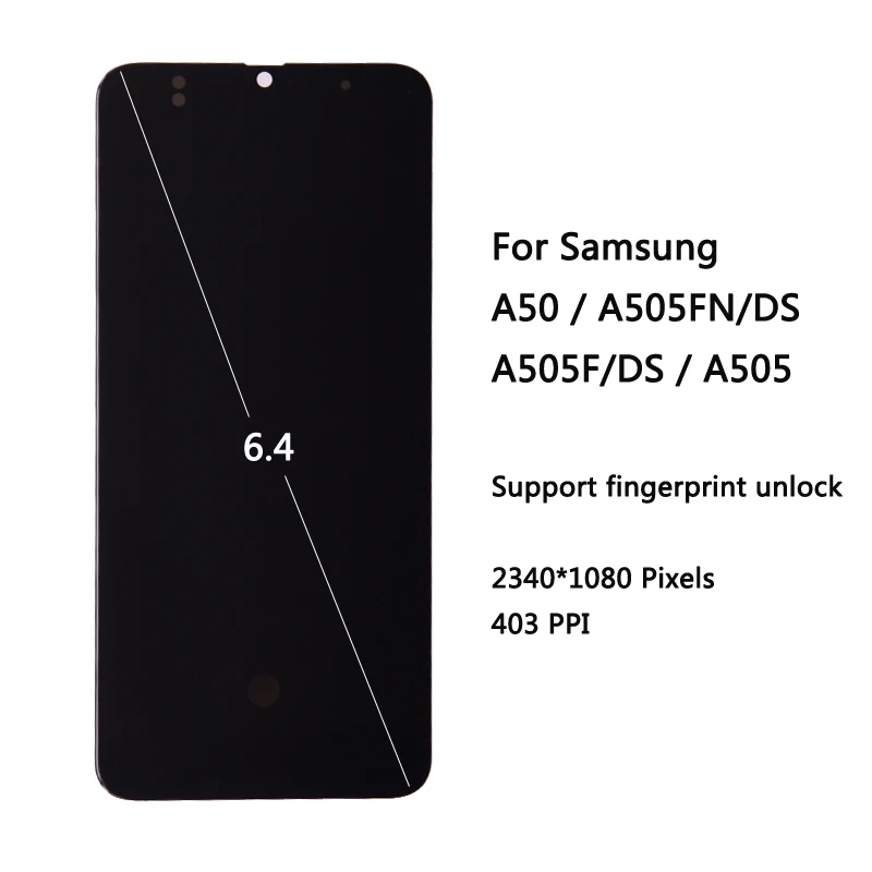 Display OLED 100% Testato per Samsung A50 SM-A505FN/DS A505F/DS A505 con Touch Screen Digitalizzatore per Samsung A50 LCD - Image 3