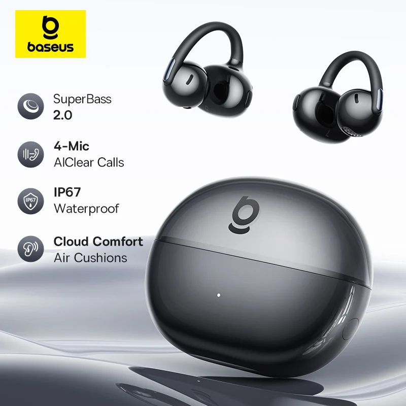 Baseus Bowie MC2 AIR Clip-on TWS Ohrhörer Ohrclips Kabellose Kopfhörer Bluetooth 6.0 Offene Ohrhörer 4 Mikrofone ENC Sport-Kopfhörer - AliExpress 44