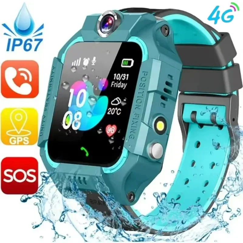 Smart Watch Kids 4G Smart Watch SOS GPS Location Sim Card Call Camera Waterproof For Ios Android Children