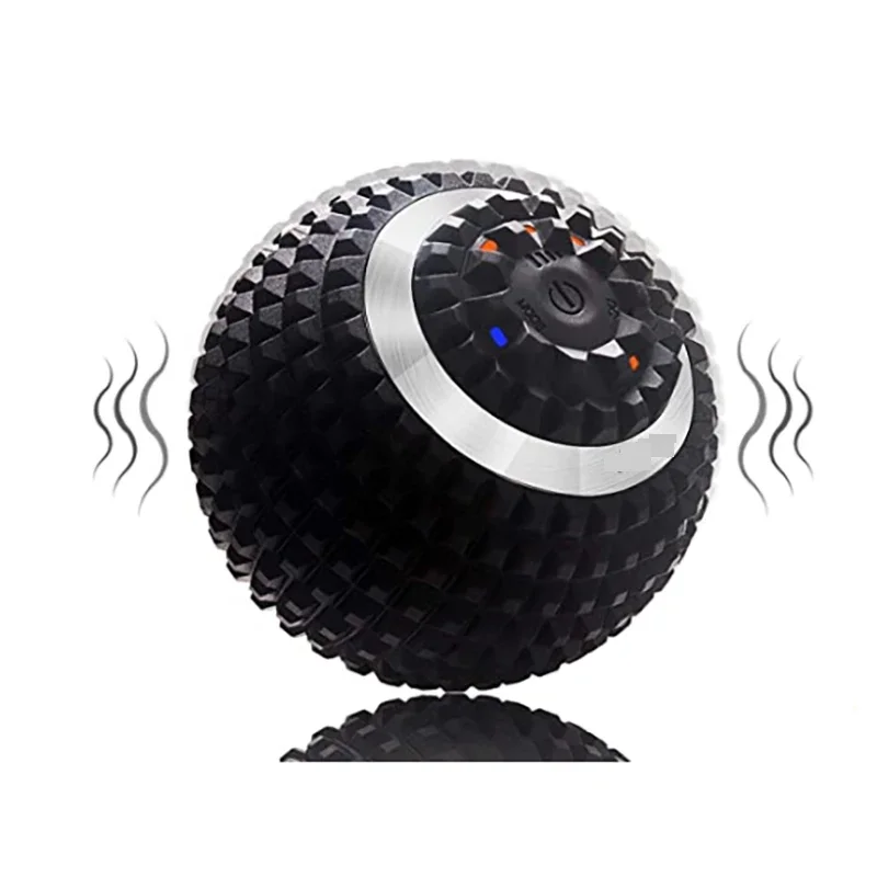 

Вибрационный Массажный мяч, 4-скоростной массажный ролик с зарядкой от USB, электрический массажный мяч для тренировок, йоги, фитнеса, пенопластовый валик