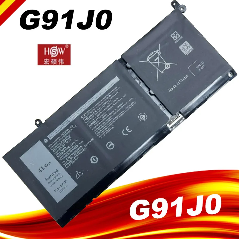 Batteria Per Laptop G91J0 Per Dell Latitude 3320 3420 3520 Inspiron 15 3515 3511 3520 5410 2 In 1