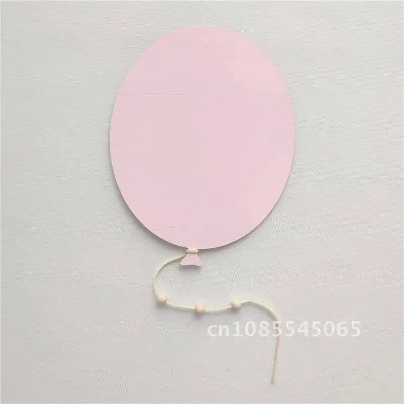 

Nordic Wooden Balloon Wall Stickers for Kids Room Decor Ornaments Baby Bedroom Murals Nursery Props Photo