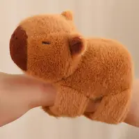 Cute Capybara Clap Circle Soft Animal Wristband Capybara Plush Bracelet Cartoon Slap Bracelets Car Decoration Stuffed Animal 1