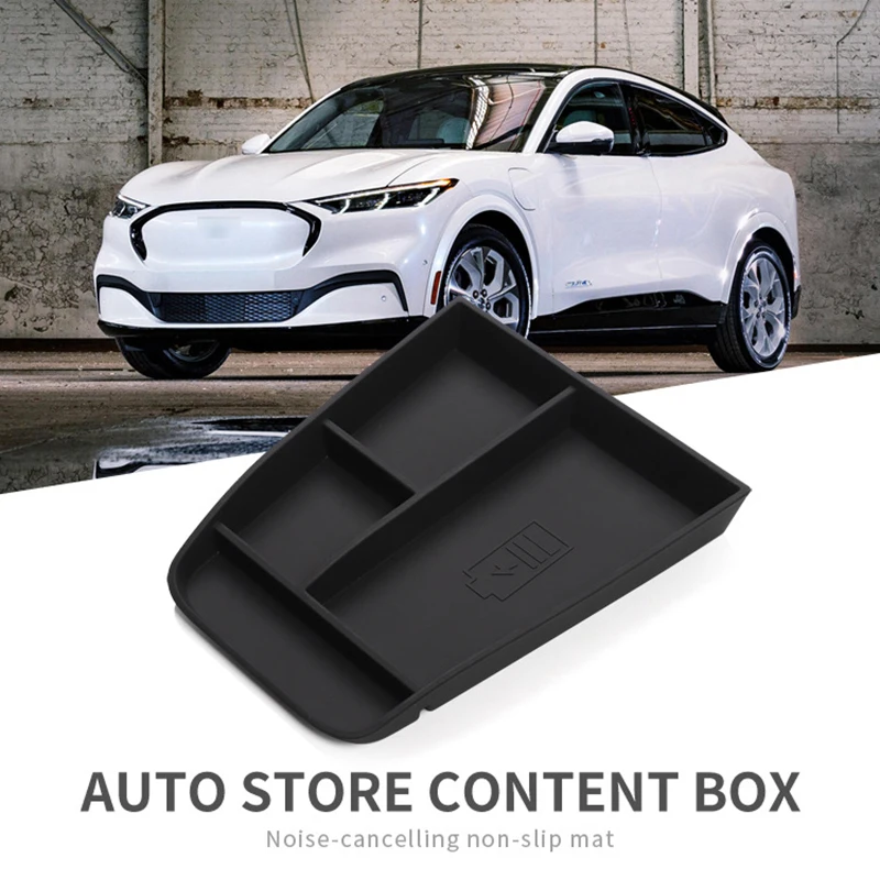 

Car Center Console Armrest Storage Box For Ford Mustang Mach-E 2022 PVC Central Storage Organizer Container Tray Car Accessories