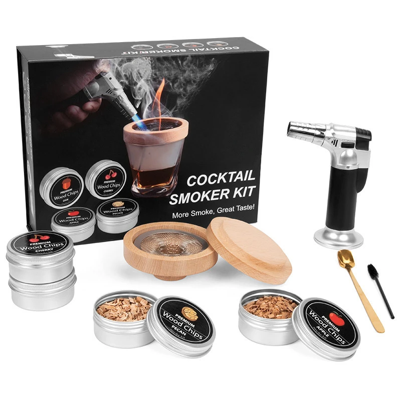 Cocktail Smoker Set With Torch Old Fashioned Drink Smoker Infuser Kit