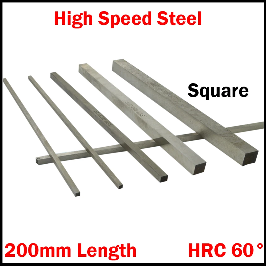

2*2*200mm 2x2x200mm HRC60 HSS Square Metalworking Boring Bar Fly Cutter Cutting Lathe Tool Bit