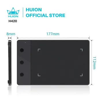 Huion H420 Digital Tablets 4-Inch Painting Pen Tablet Professional Signature USB Graphics Drawing Tablets For OSU Game