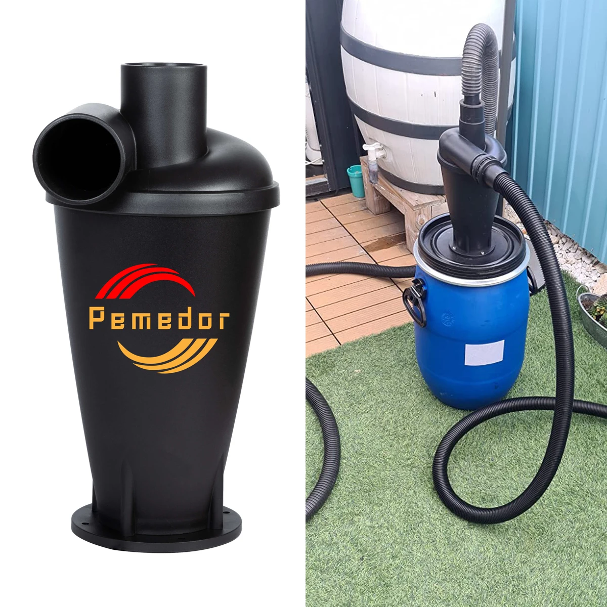 Dust Cyclone Collection DIY Turbocharged Woodworking Filter Industrial Separator Collector Canister Vacuum Cleaning Flange Base
