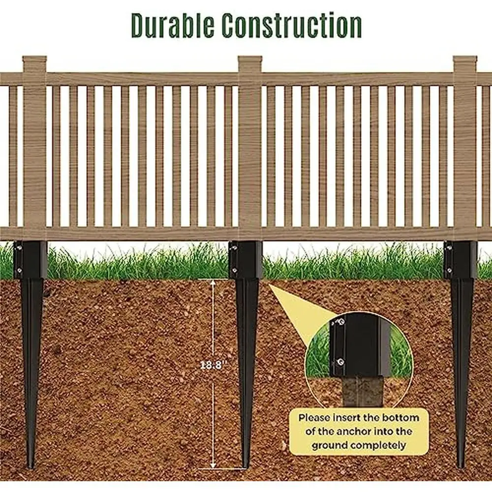 4x4 Heavy Duty Metal Fence Post Anchor Spike Mailbox Bird feeder Decking Anti-Rust Coating Easy Installation Stable and Durable