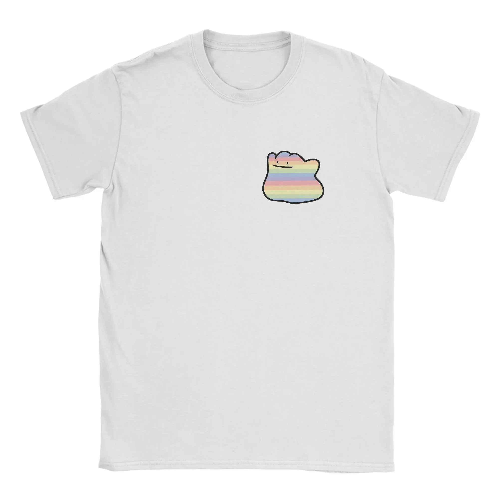 Männer Frauen Ditto Rainbow Pastel T-Shirt 100 % Baumwolle Kleidung Freizeit Kurzarm-T-Shirts mit Rundhalsausschnitt 4XL 5XL 6XL T-Shirts