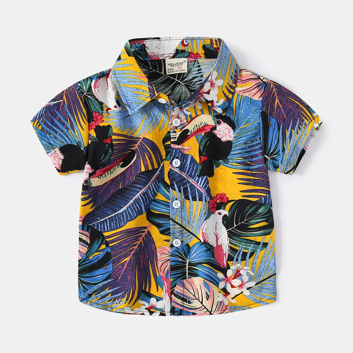 Baby Boys Hawaii Short Sleeve Shirt Soft Comfort Casual Short Sleeve Shirt