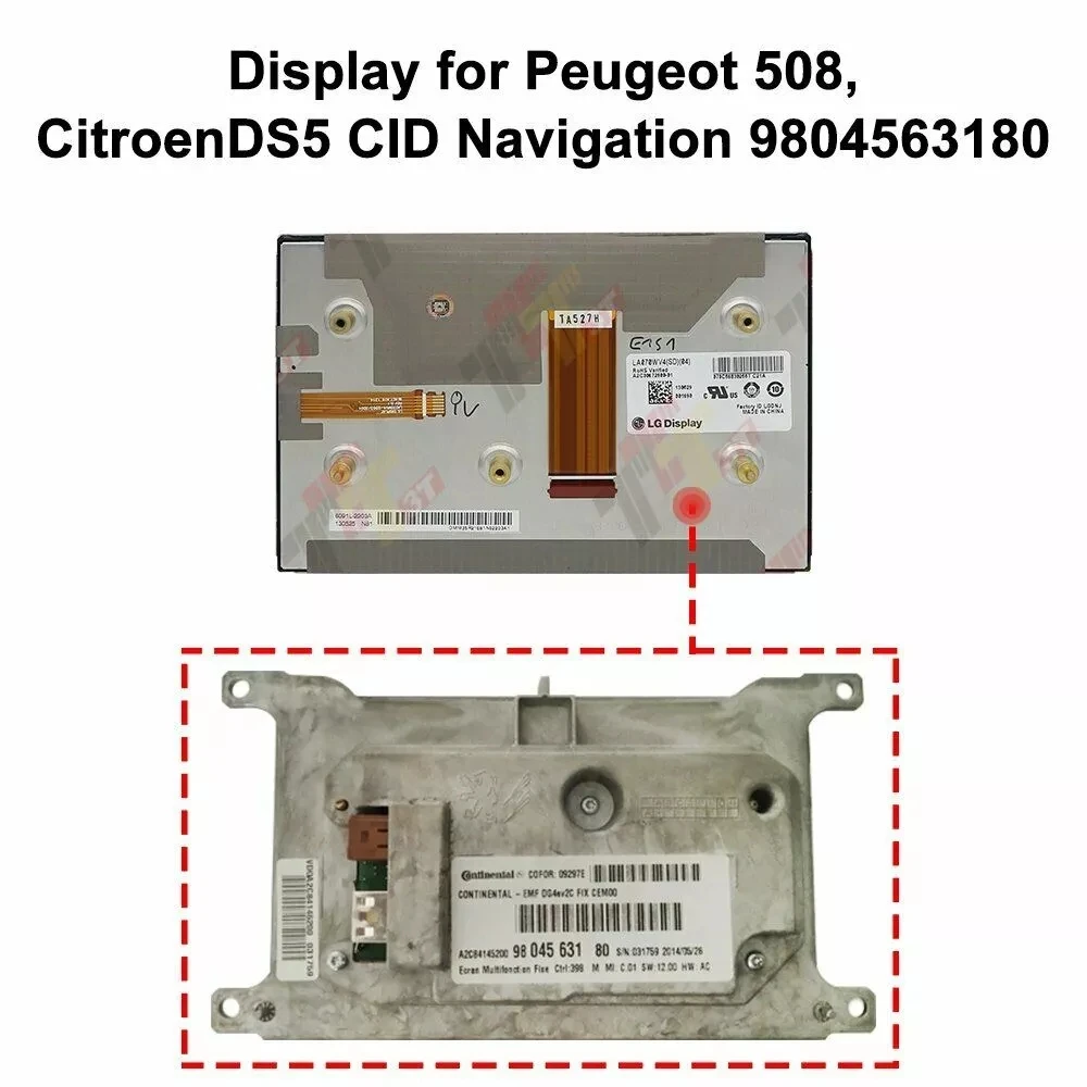 ߾  LCD ÷, Ǫ 508, Ʈο DS5 CID 9804563180 A2C84145200