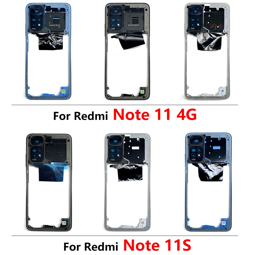 

10Pcs/Lot, Original For Xiaomi Redmi Note 11 4G / Note 11s Middle Frame Chassis Panel Case Side Keys Power And Volume Buttons