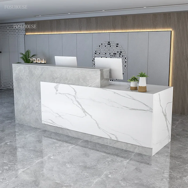 Bar Cashier Counter Modern Company Reception Desks Commercial Beauty Salon Reception Desk Convenience Store Consultation Counter