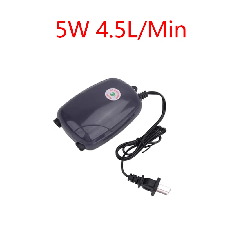 Aquarium Air Pump Fish Tank Mini Silent Compressor Single Double Outlet Oxygen Pumps Aquariums Aquatic Accessories 220V 3W 5W 4