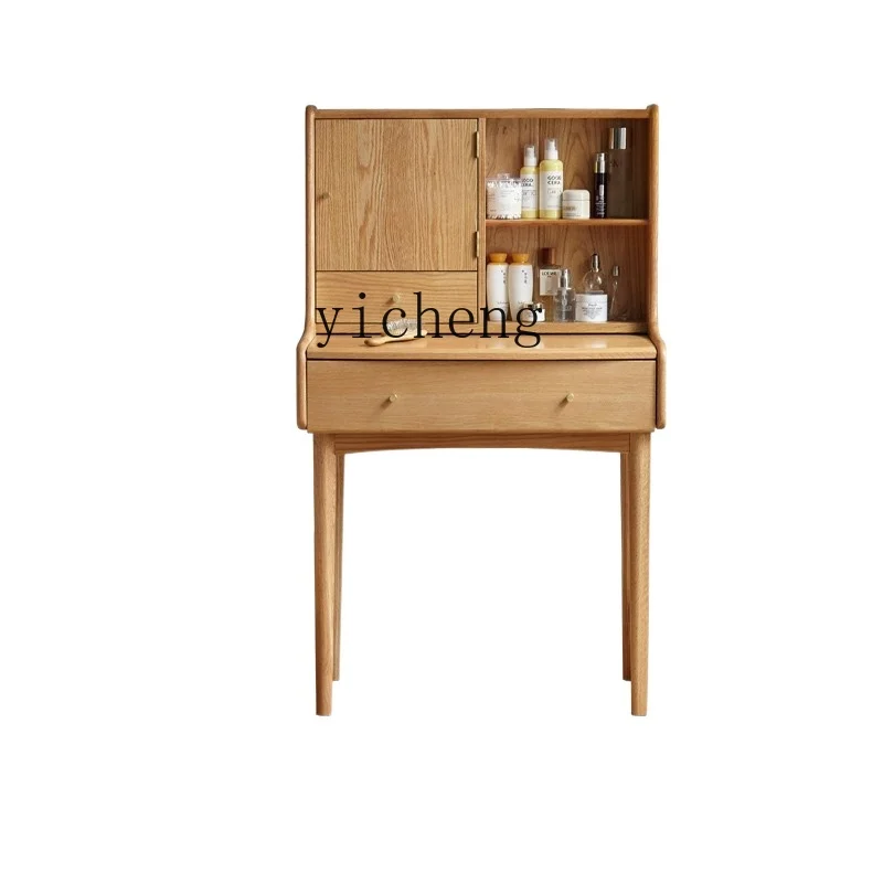 

XC Solid Wood Dressing Table Nordic Oak Simple Mini Makeup Table Modern Simple Small Apartment Dresser
