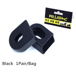 Durable Silica Bike Crank Arm Protective Covers - Set of 2 (Black)