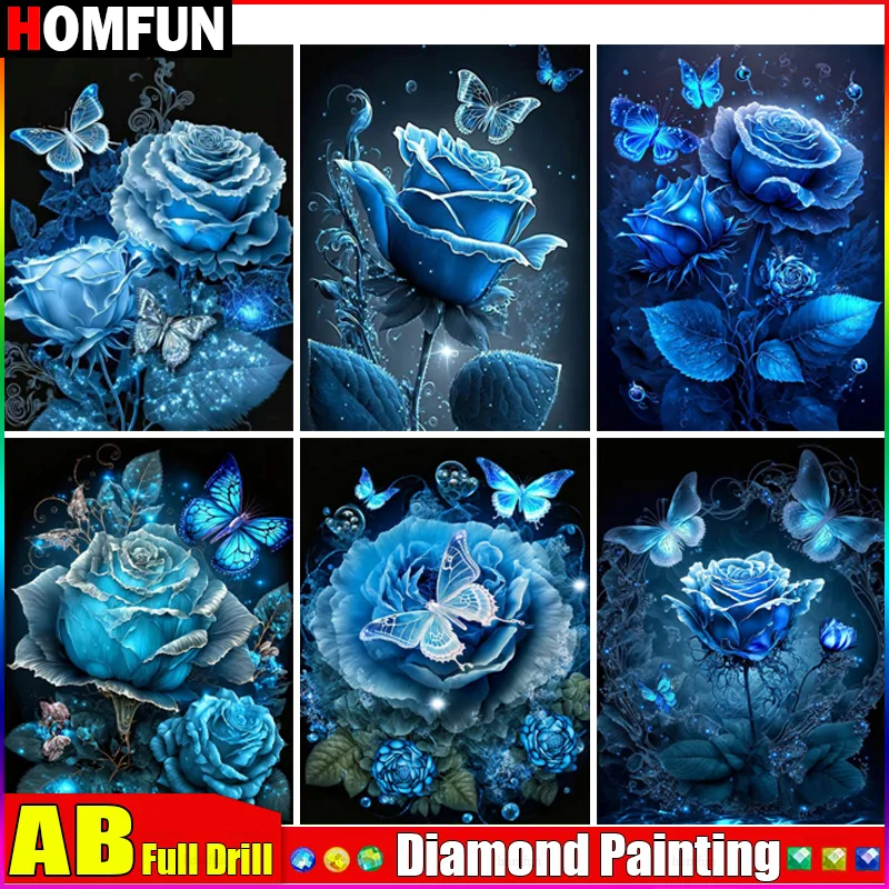 HOMFUN Diamond Painting Flower Butterfly Heart Cross Stitch Custom Photo  Diamond Embroidery Square Round Drill Home Decor - AliExpress