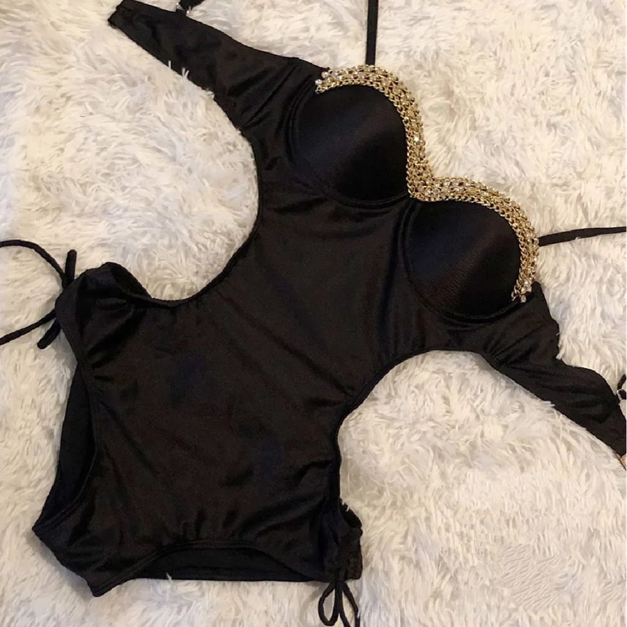 

High Quality Swimsuits 2023 Sexy Crystal One Piece Swimwear Women Bathing Suit Luxury White One Piece Swimsuit Women Swim Wear