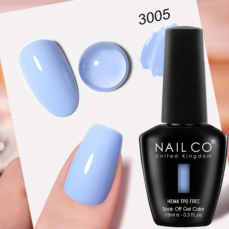 NAILCO Premium Soft Color Gel Polish - Vibrant Semi-Permanent Varnish, HEMA & TPO Free