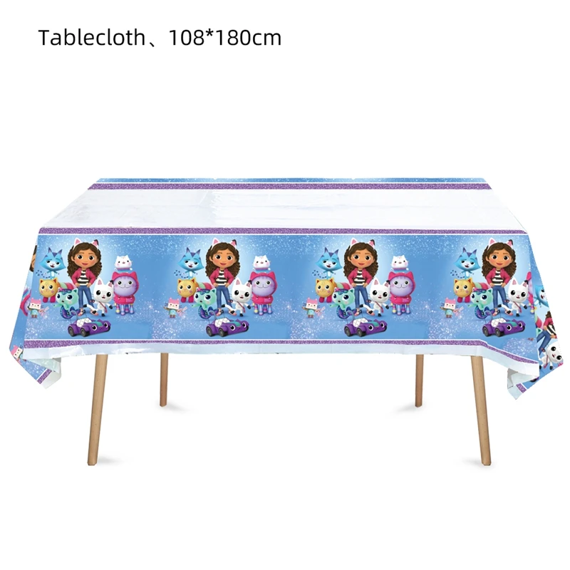 Gabby Dollhouse Geburtstagsparty Dekorations-Set mit Luftballons, Geschirr, Bechern, Tellern, Servietten und Hintergrundbanner für Kinderpartys – Detail 8