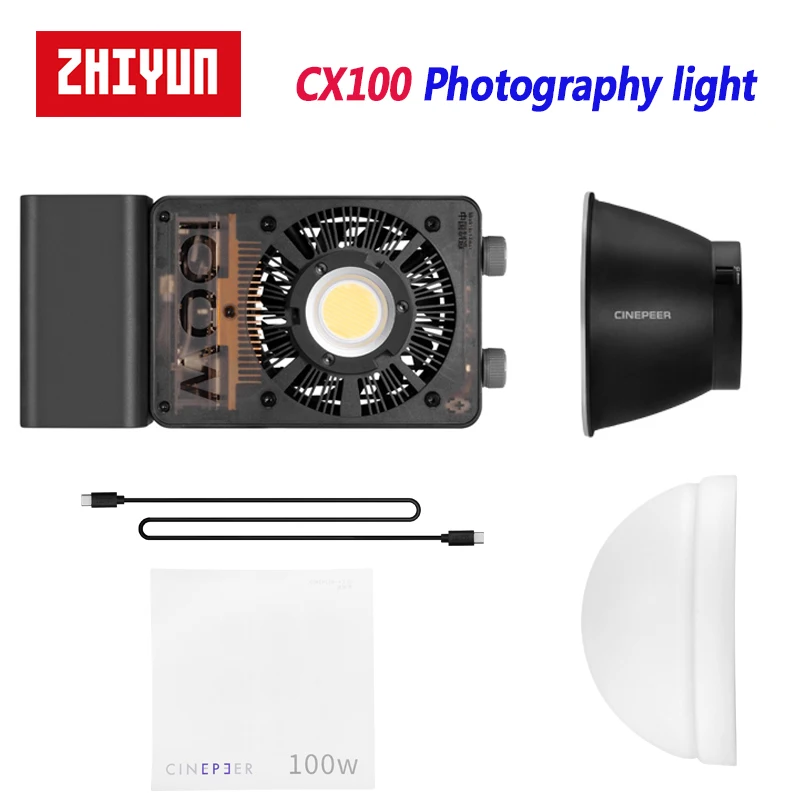 ZHIYUN CX100 100 ワットポケット写真 LED ライトハンドヘルドスタジオ