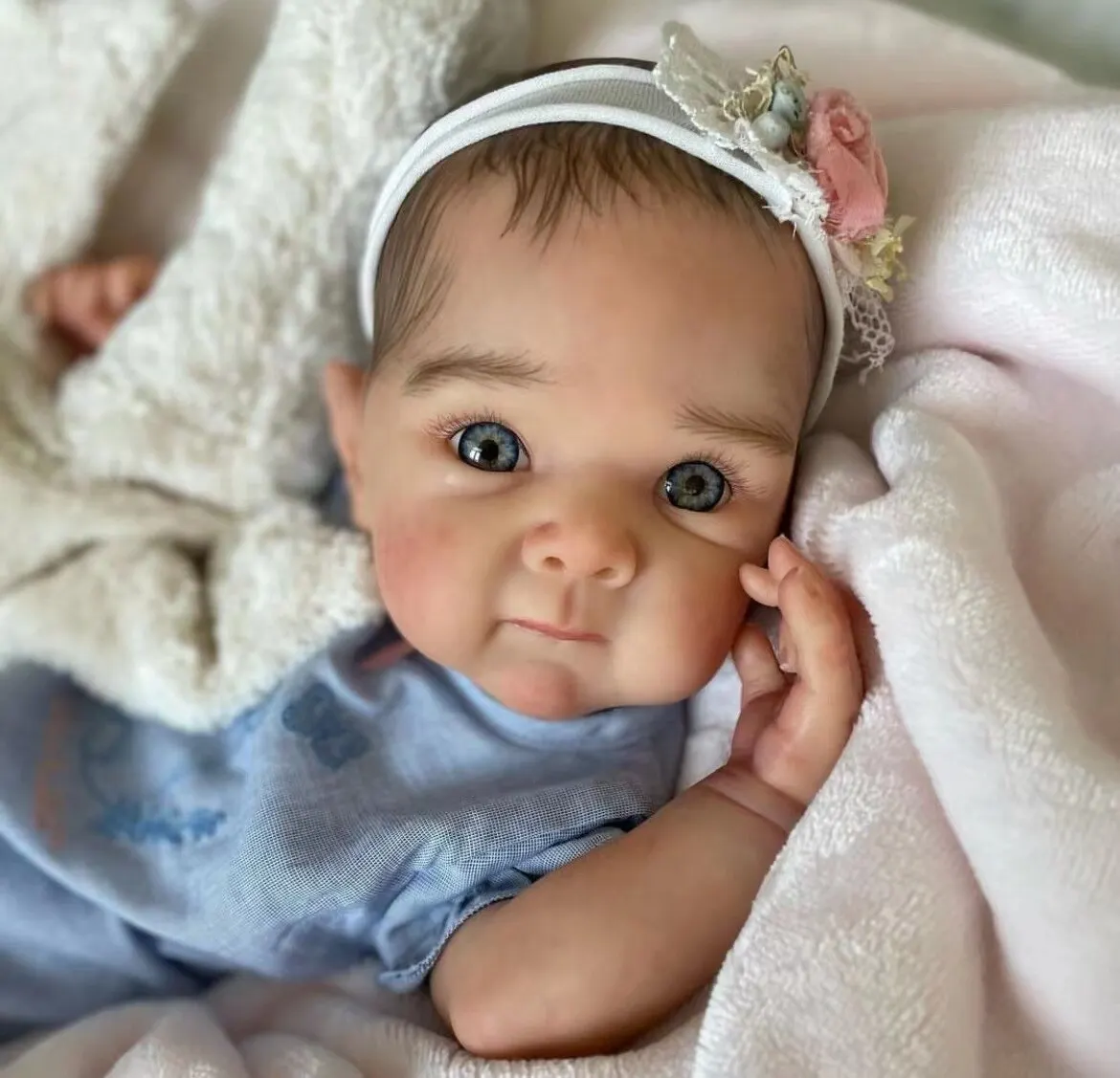 

NPK 18inch Reborn Doll Kit Bettie Unfinished Unpainted Fresh Color Blank Doll Kit with cloth Body