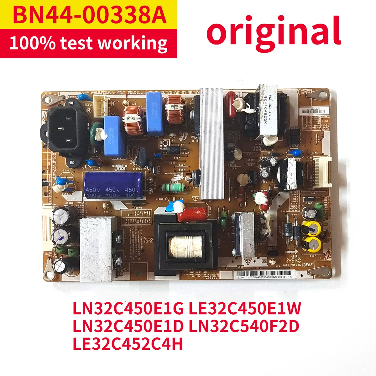 Original Test Work Power Board BN44-00338A BN44-00338B P2632HD_ASM PSLF121401A for LN32C450E1G LE32C450E1W LN32C450E1D LN32C540F
