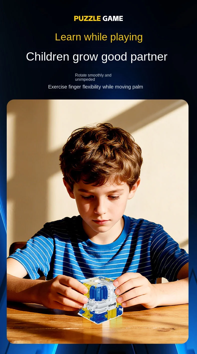Laberinto 3D, cubo mágico, rompecabezas de juguete, laberinto, bola rodante, cubo mágico, liberación de estrés, autismo, ansiedad, alivio para niños y adultos, juguetes antiestrés