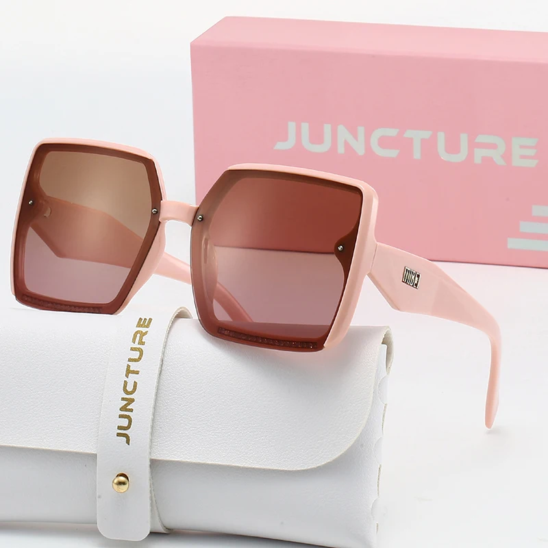 JUNCTURE Polarisierte Damen-Sonnenbrille, modisch, quadratisch, Sonnenbrille, Farbverlauf, Damenbrille, Party, Urlaub, Geschenke, Sonnenbrille für Damen