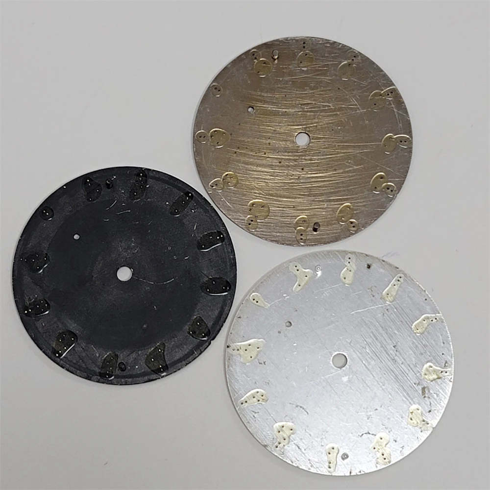 37mm Watch Dial Silver/Blue/Black/Green 9 O'clock Position Watch Face for ETA 6497 Movement ETA6497 Movement Dials