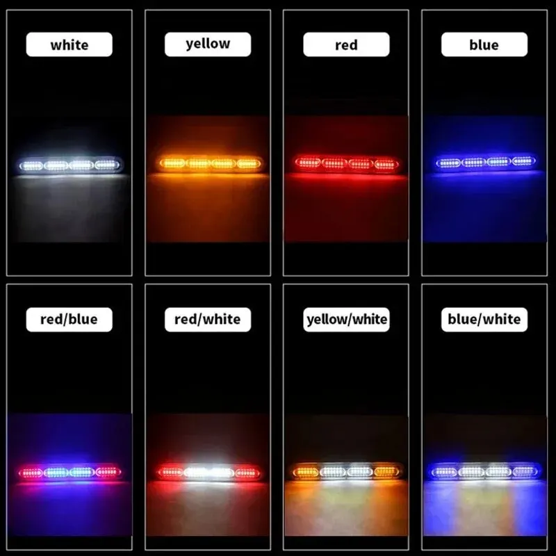 12V-24V 24LED LED Car Truck Body LED Luce laterale Avvertimento Luce di emergenza senza batteria per auto Van Truck Moto - immagine 3