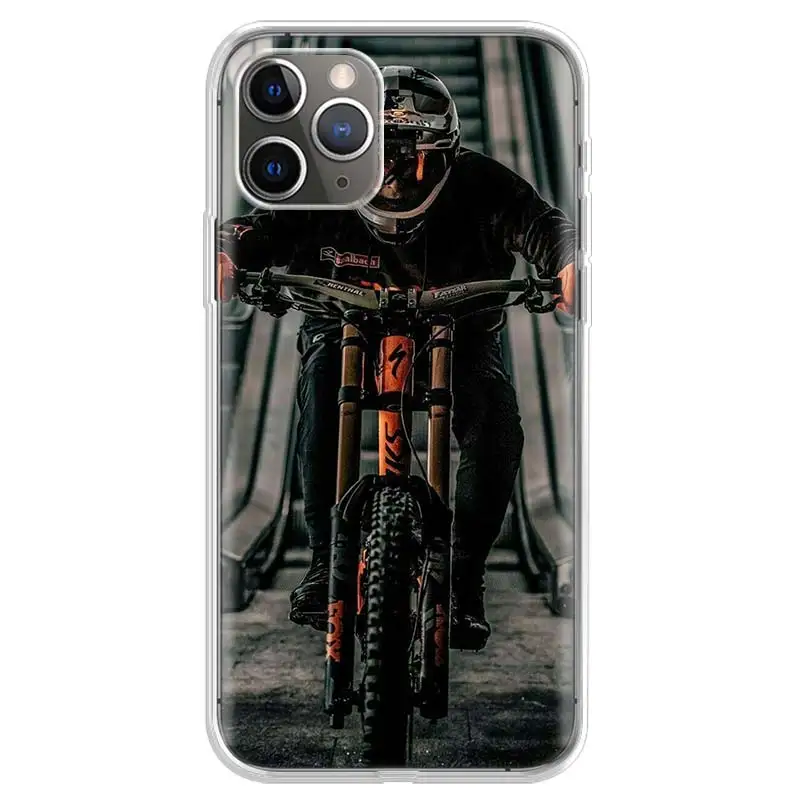 Mountain Bike Adventure Pattern Soft TPU Phone Case