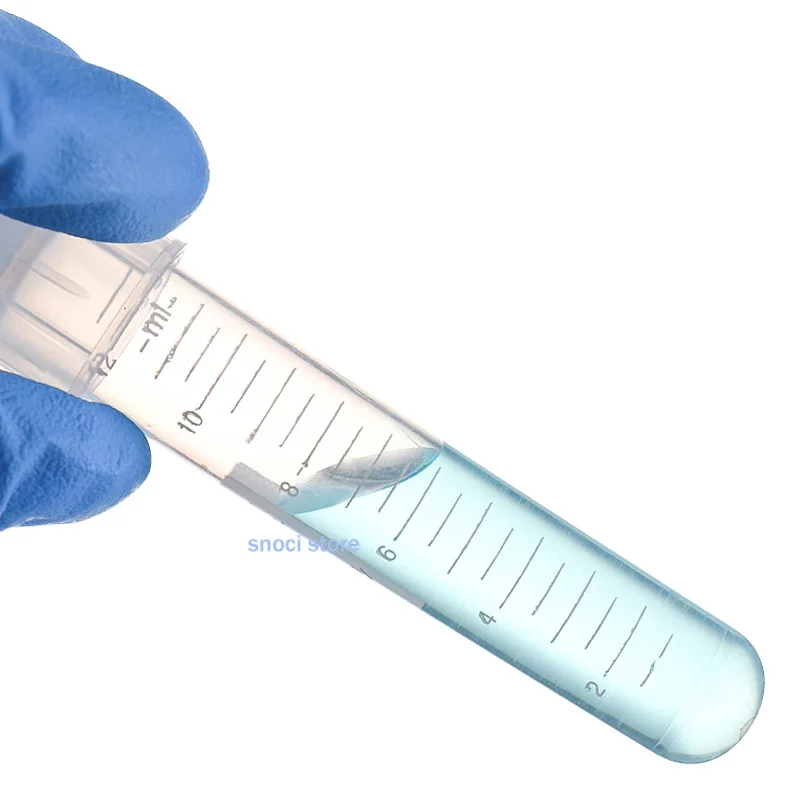 100Pcs Plastic test tube Laboratory Supplies Sample Plastic Centrifuge Tube Test Tube Laboratory Container Lid culture tube 12ml