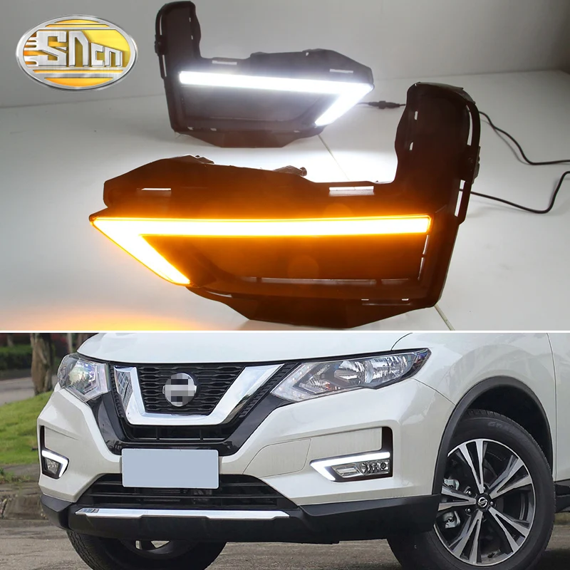

2PCS For Nissan X-trail T32 Xtrail 2017 2018 2019 Yellow Signal Relay Waterproof 12V Car DRL Lamp LED Daytime Running Light